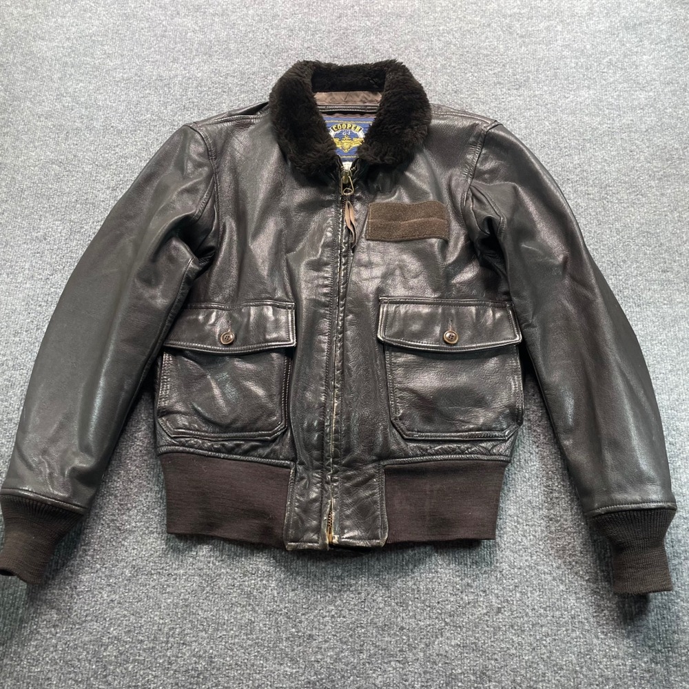 Cooper Type G-1 Jacket Mens 38R Brown Leather Flight Bomber USA GAC 201-01-8101M